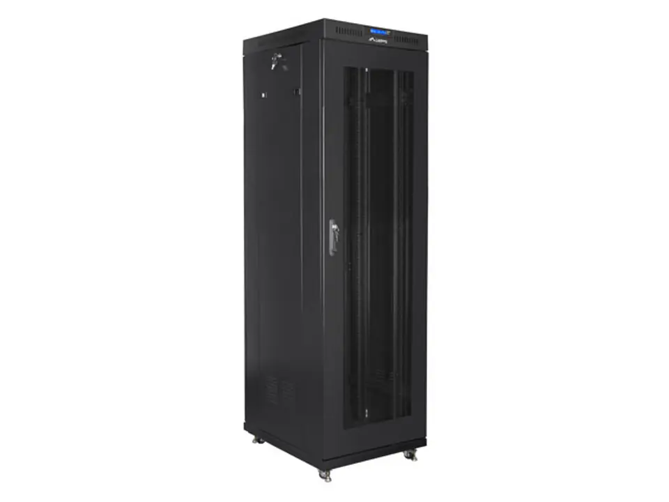 SZAFA INSTALACYJNA RACK STOJĄCA 19" 42U 600X800 CZARNA DRZWI PERFOROWANE LCD LANBERG (FLAT PACK) w sklepie Wasserman.eu