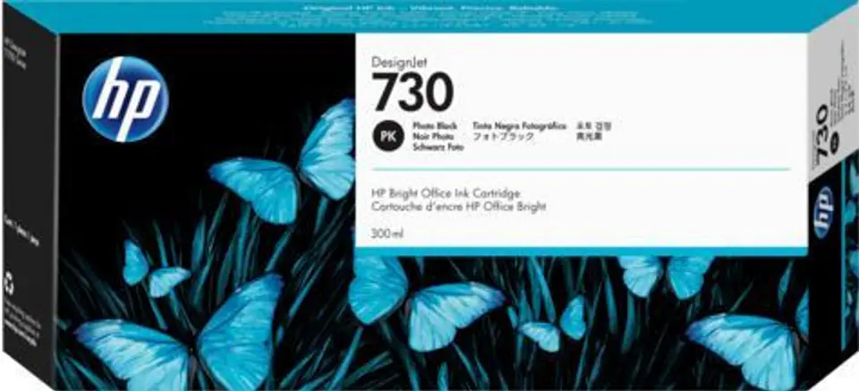 ⁨Ink cartridge HP 730 Black P2V73A⁩ at Wasserman.eu