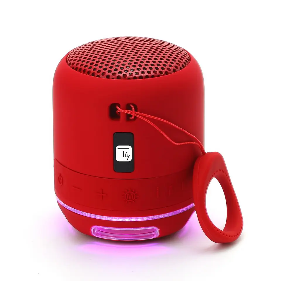 GŁOŚNIK BLUETOOTH LED CZERWONY w sklepie Wasserman.eu