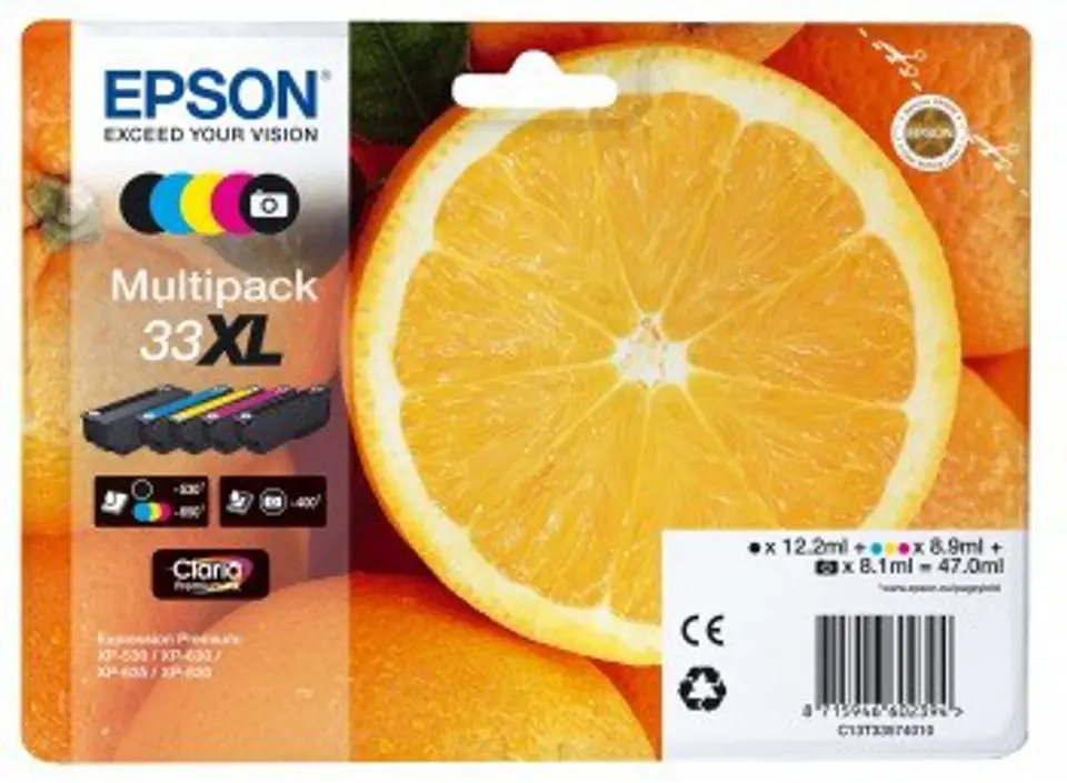 ⁨Ink set EPSON Premium Multipack Claria 33 XL C13T33574011⁩ at Wasserman.eu