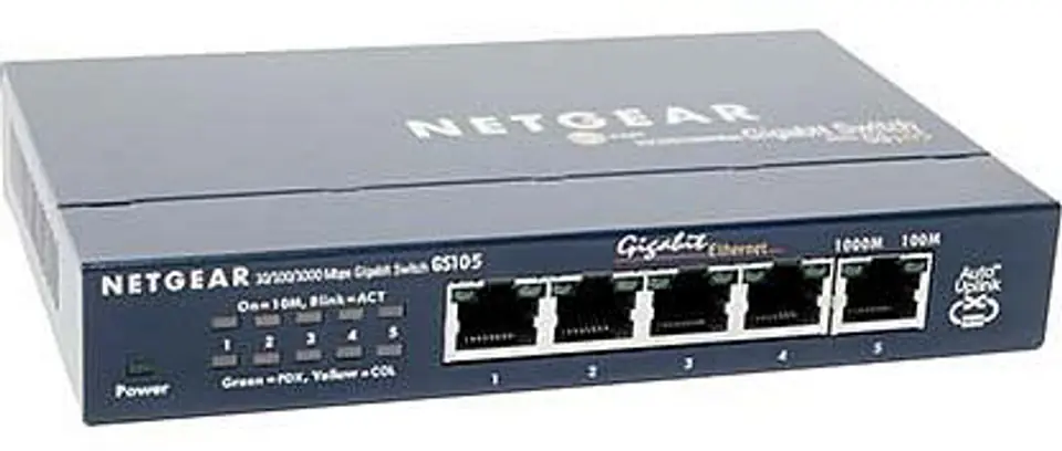 ⁨NETGEAR GS105 Unmanaged Gigabit Ethernet (10/100/1000) Blue⁩ at Wasserman.eu