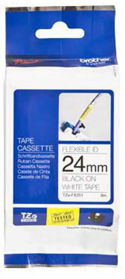 ⁨BROTHER Tape Laminated Black TZe-FX251⁩ at Wasserman.eu