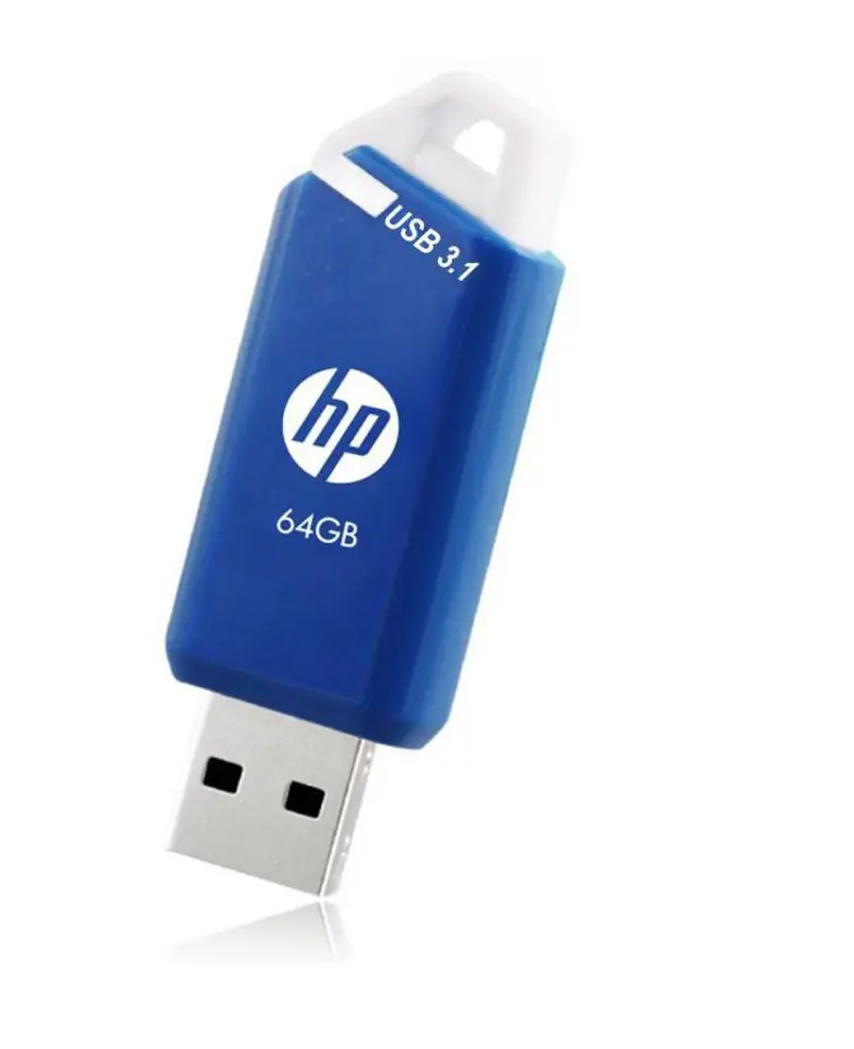 ⁨Pendrive (Pamięć USB) HP 64 GB Biało-niebieski⁩ w sklepie Wasserman.eu