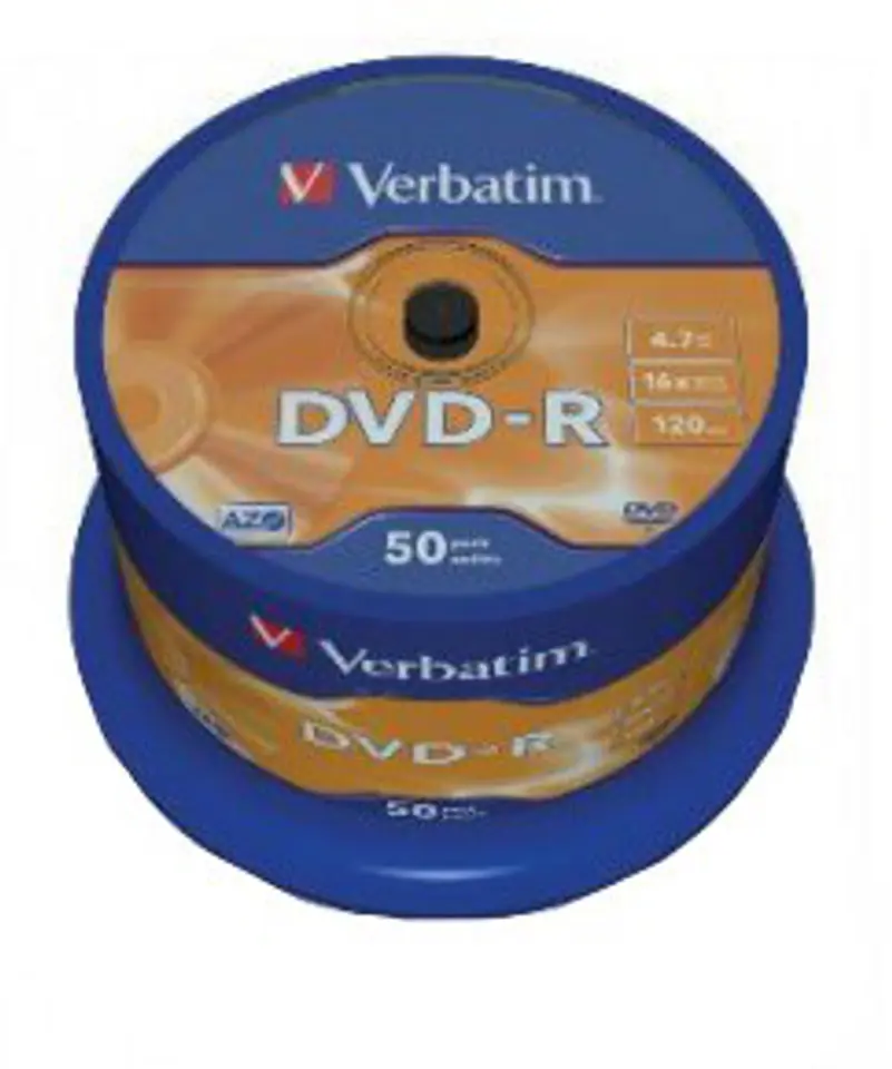 ⁨DVD-R VERBATIM 4.7 GB 16x Cake 50  szt.⁩ w sklepie Wasserman.eu