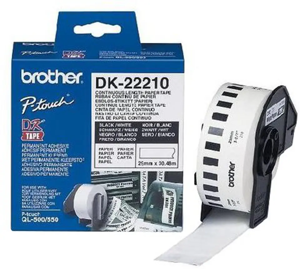 ⁨Taśma BROTHER Papierowa DK-22210⁩ w sklepie Wasserman.eu