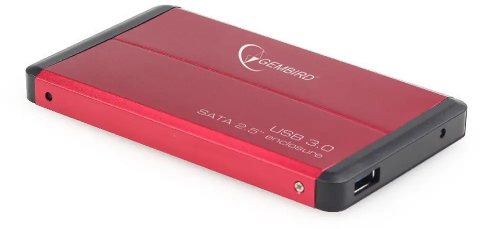 ⁨Gembird EE2-U3S-2-R storage drive enclosure 2.5" HDD enclosure Red⁩ at Wasserman.eu