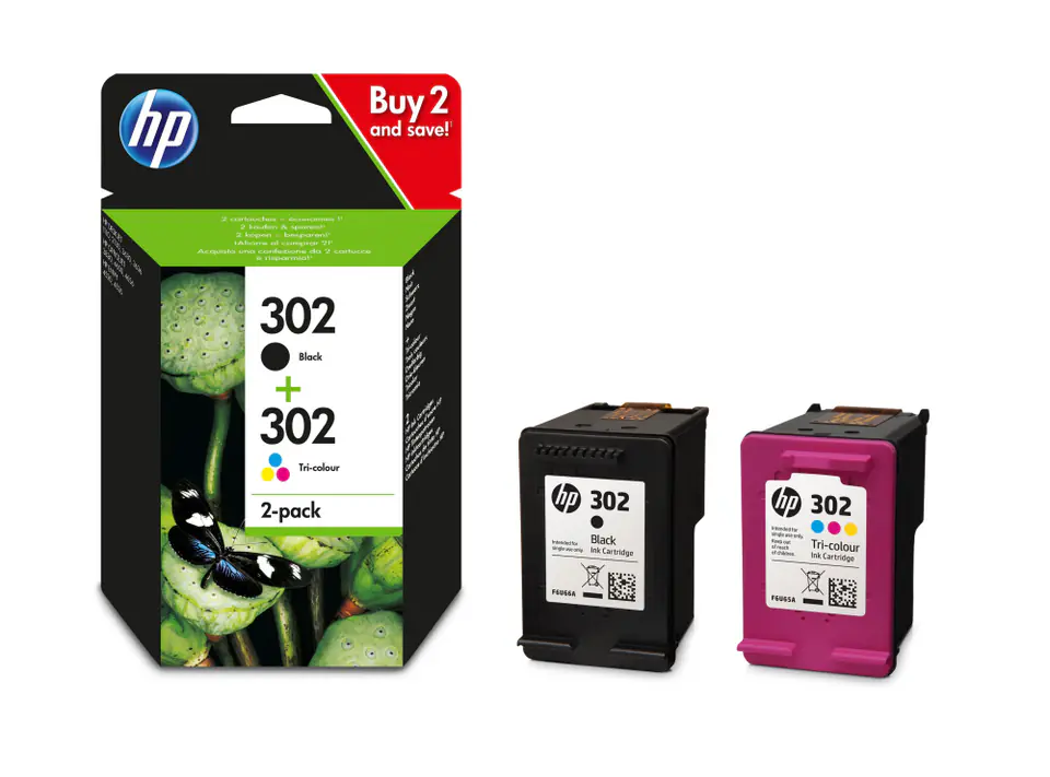 ⁨Tusz HP HP 302 Czarny i Kolor X4D37AE⁩ w sklepie Wasserman.eu