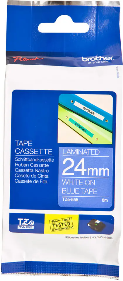 ⁨BROTHER Tape Laminated White TZe-555⁩ at Wasserman.eu