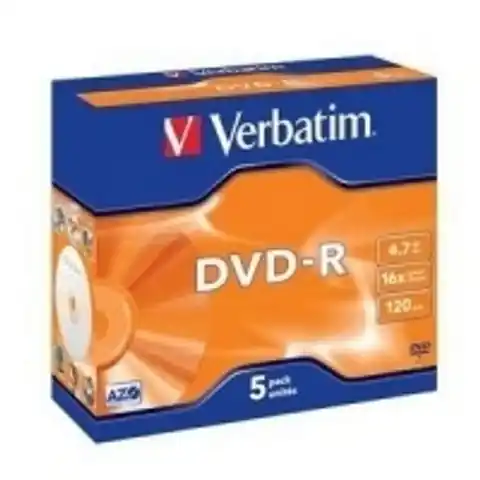 ⁨DVD-R VERBATIM 4.7 GB 16x Jewel Case 5  szt.⁩ w sklepie Wasserman.eu