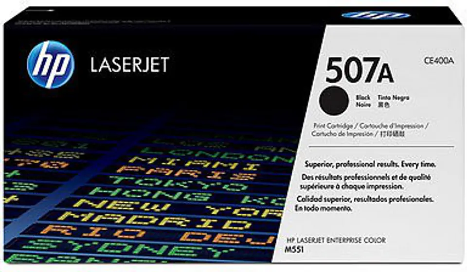HP 507A Black Laser Toner Cartridge CE400A at Wasserman.eu