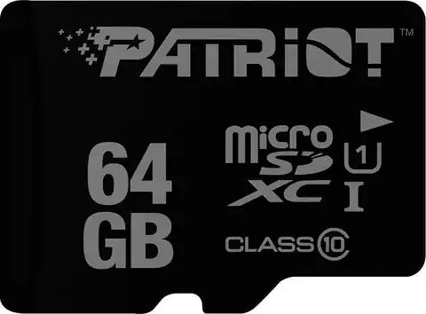 ⁨Patriot Memory PSF64GMDC10 memory card 64 GB MicroSDXC UHS-I Class 10⁩ at Wasserman.eu