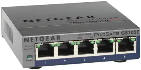 ⁨Przełącznik NETGEAR GS105E GS105E-200PES 5x 10/100/1000⁩ w sklepie Wasserman.eu
