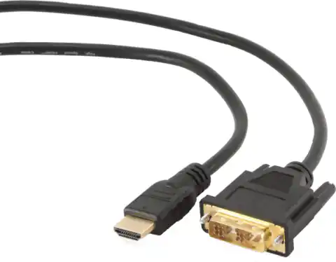 ⁨HDMI to DVI M/M Cable, gold-plated, 3m⁩ at Wasserman.eu