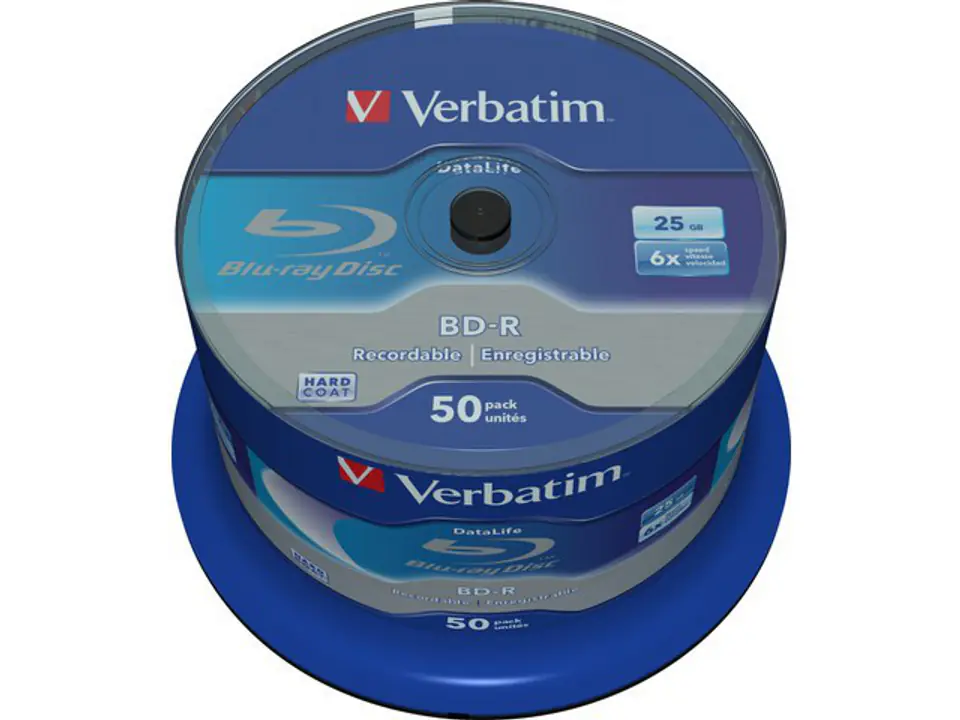 ⁨BD-R VERBATIM 25 GB 6x Cake Box 50  szt.⁩ w sklepie Wasserman.eu