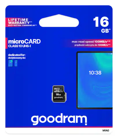 ⁨Goodram M1A0-0160R12 Speicherkarte 16 GB MicroSDHC Klasse 10 UHS-I⁩ im Wasserman.eu