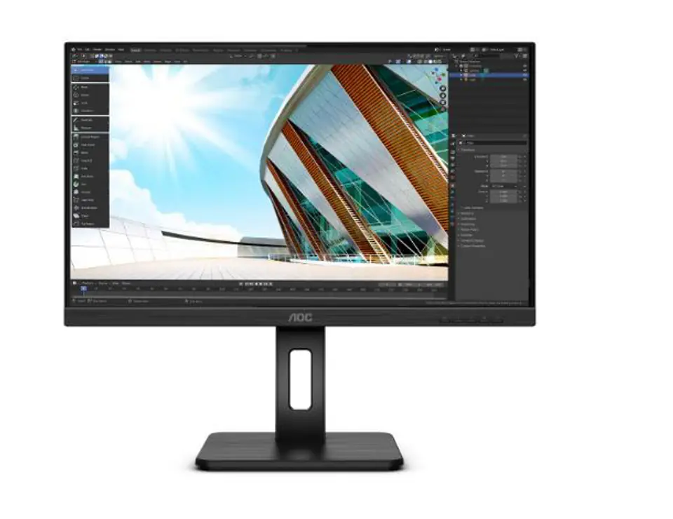 ⁨Monitor AOC 27" 2560 x 1440 Q27P2Q Czarny⁩ w sklepie Wasserman.eu
