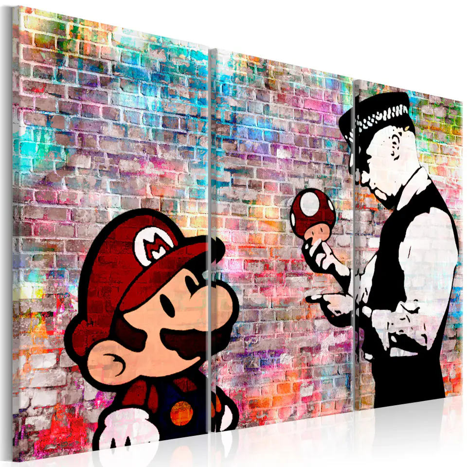 ⁨Picture - Rainbow brick (Banksy) (size 90x60)⁩ at Wasserman.eu