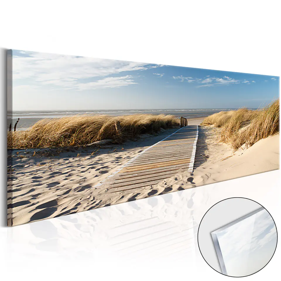⁨Obraz na szkle akrylowym - Dzika plaża [Glass] (rozmiar 120x40, wykończenie )⁩ w sklepie Wasserman.eu