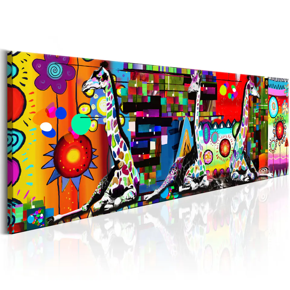 ⁨Obraz - Kolorowa sawanna (rozmiar 150x50, wykończenie Standard)⁩ w sklepie Wasserman.eu