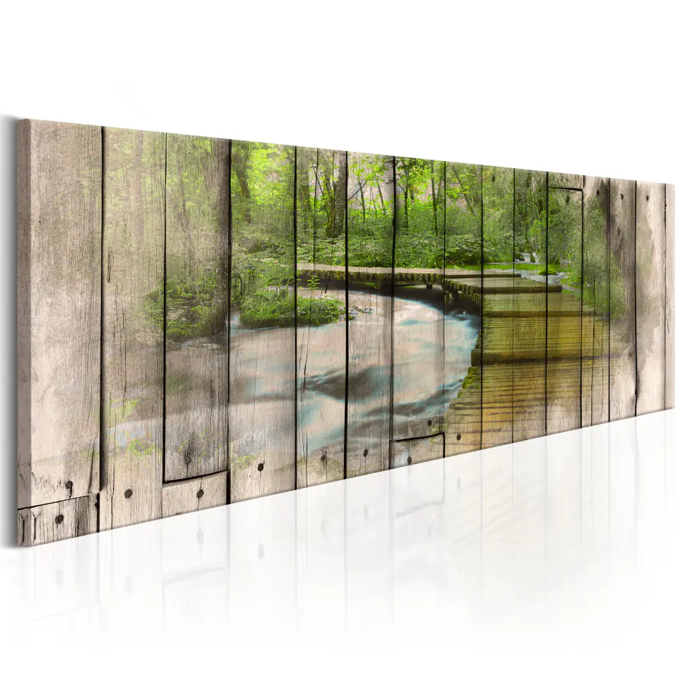 ⁨Obraz - Rzeka wspomnień (rozmiar 135x45, wykończenie Standard)⁩ w sklepie Wasserman.eu
