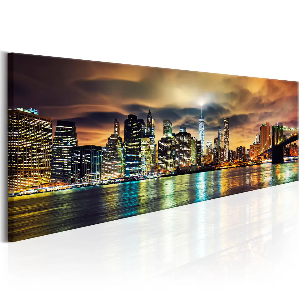 ⁨Painting - New York Sky (size 150x50)⁩ at Wasserman.eu