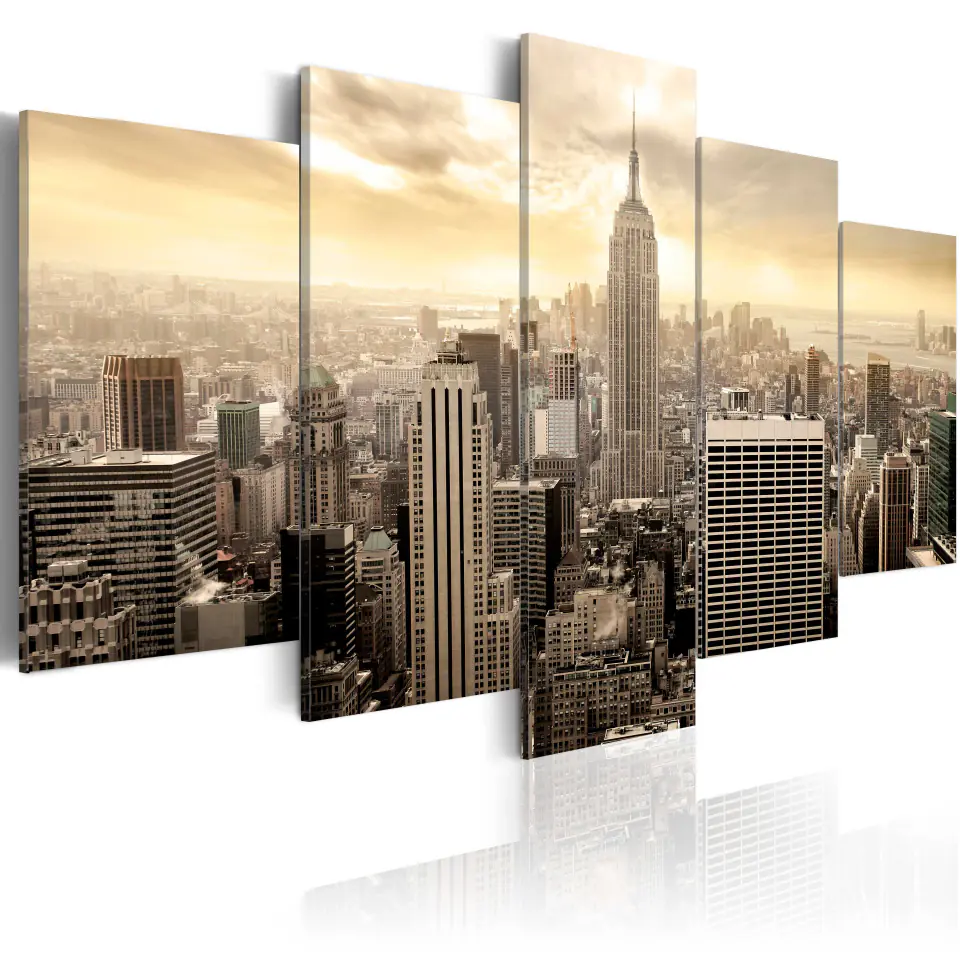 ⁨Picture - New York and sunrise (size 100x50)⁩ at Wasserman.eu