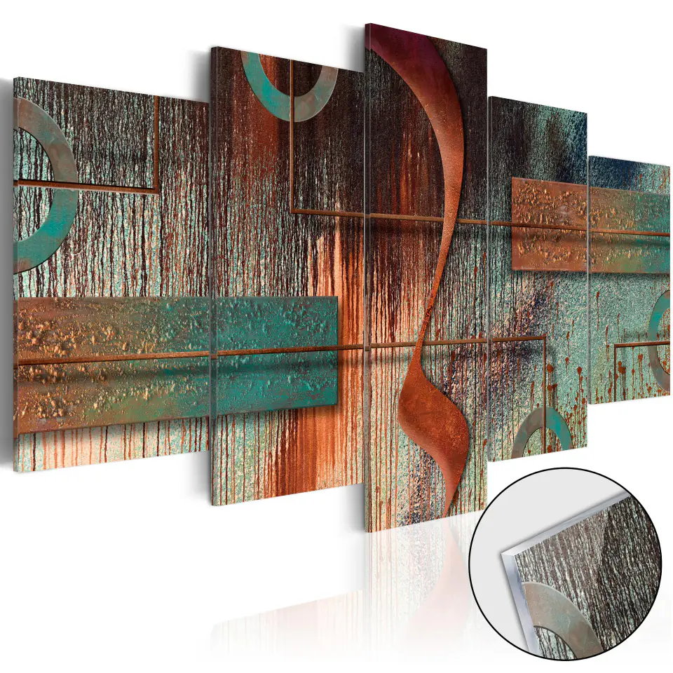 ⁨Obraz na szkle akrylowym - Abstrakcyjna melodia [Glass] (rozmiar 100x50, wykończenie )⁩ w sklepie Wasserman.eu