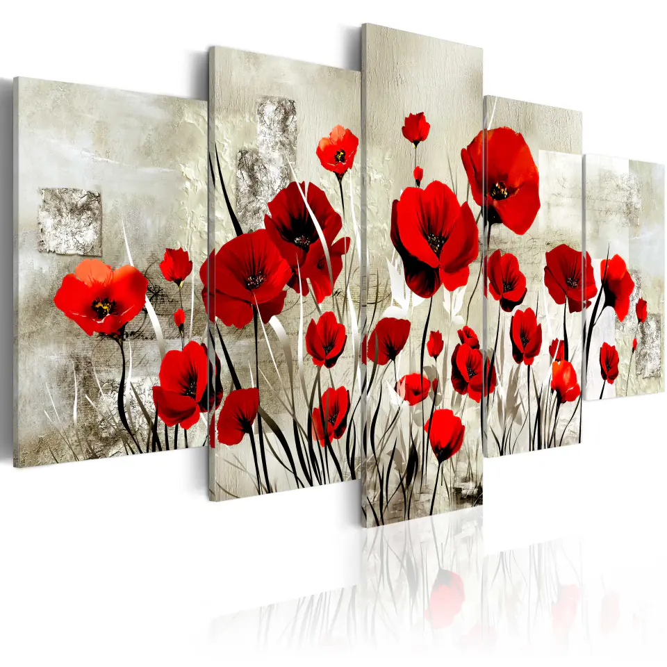 ⁨Picture - Scarlet field (size 100x50)⁩ at Wasserman.eu