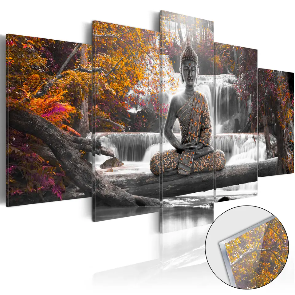 ⁨Picture on acrylic glass - Autumn Buddha [Glass] (size 100x50)⁩ at Wasserman.eu