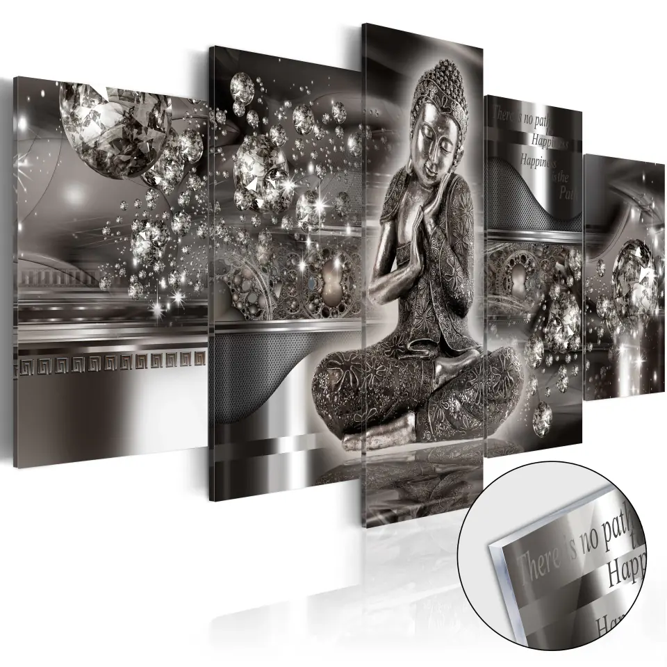 ⁨Picture on acrylic glass - Silver calm [Glass] (size 100x50)⁩ at Wasserman.eu