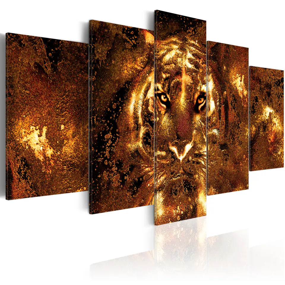 ⁨Picture - Golden tiger (size 100x50)⁩ at Wasserman.eu