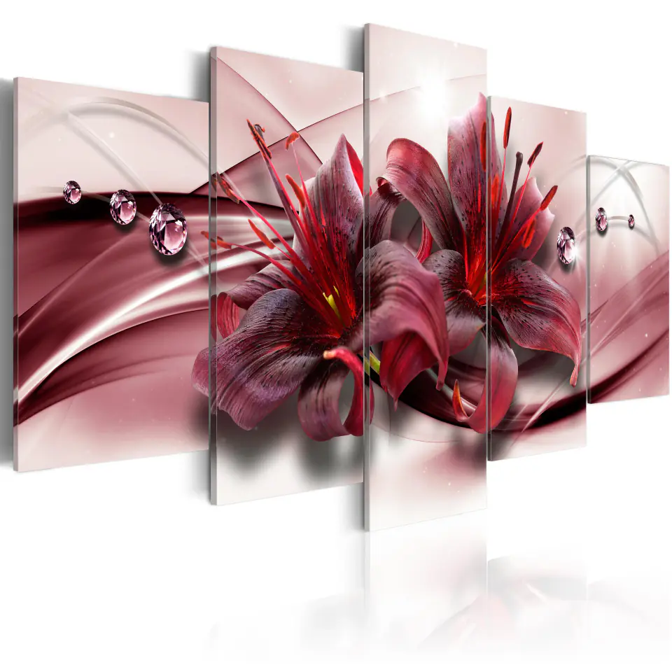 ⁨Picture - Pink lily (size 100x50)⁩ at Wasserman.eu