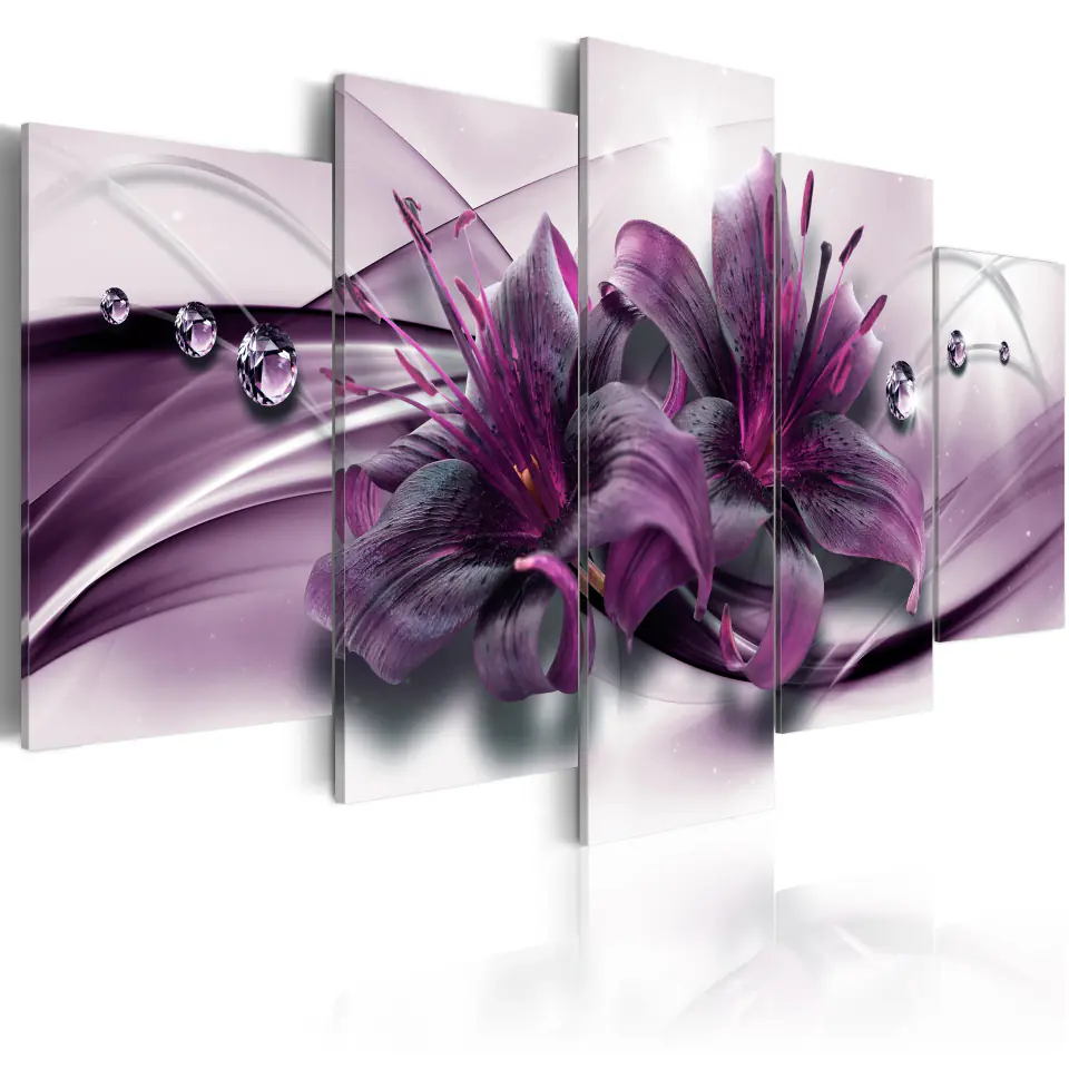 ⁨Picture - Purple lily (size 100x50)⁩ at Wasserman.eu