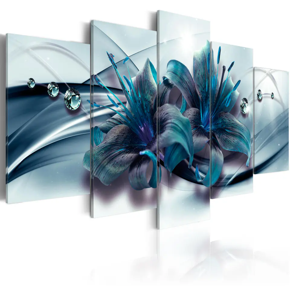 ⁨Picture - Blue lily (size 100x50)⁩ at Wasserman.eu