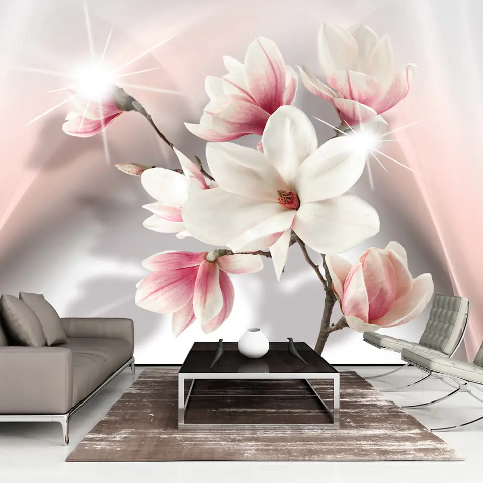 ⁨Wall mural XXL - White magnolias II (size 500x280)⁩ at Wasserman.eu