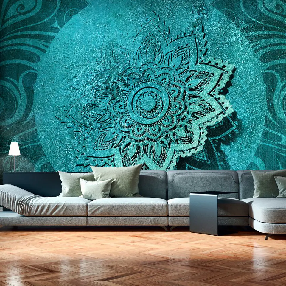 ⁨Wall mural - Azure flower (size 100x70)⁩ at Wasserman.eu