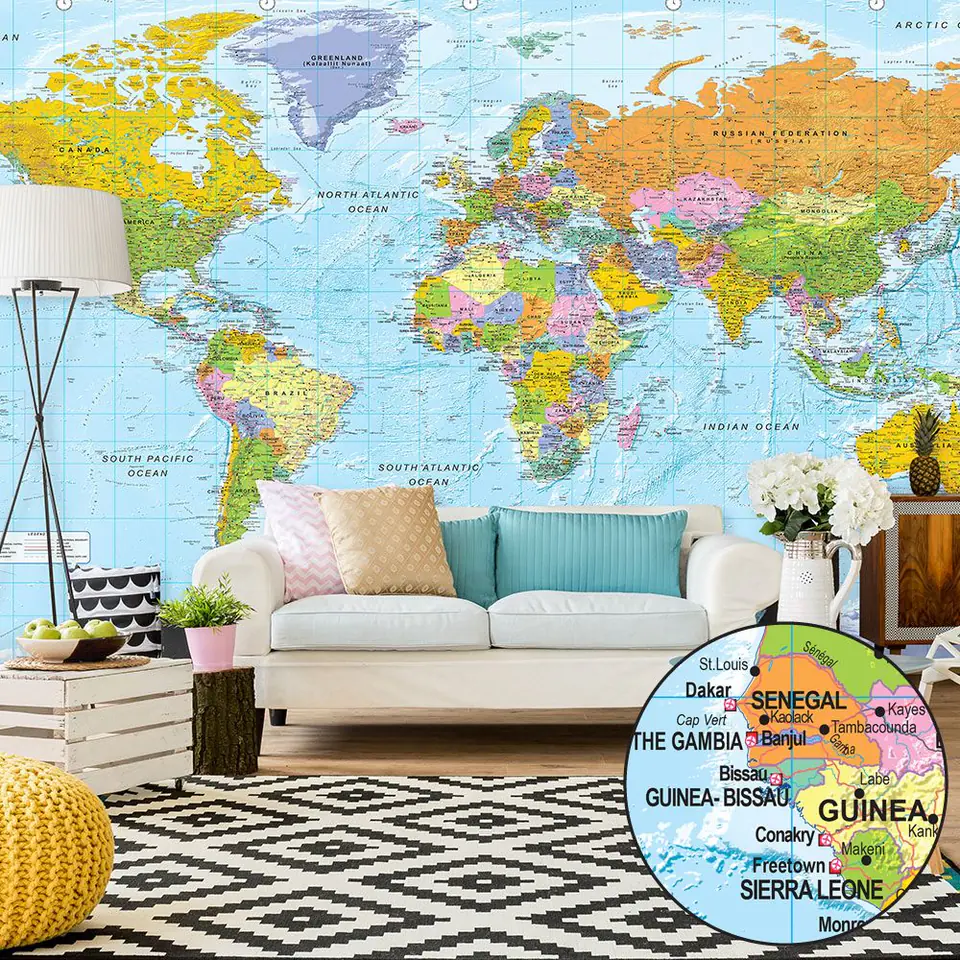 ⁨Self-adhesive wall mural - Orbis Terrarum II (size 490x280)⁩ at Wasserman.eu