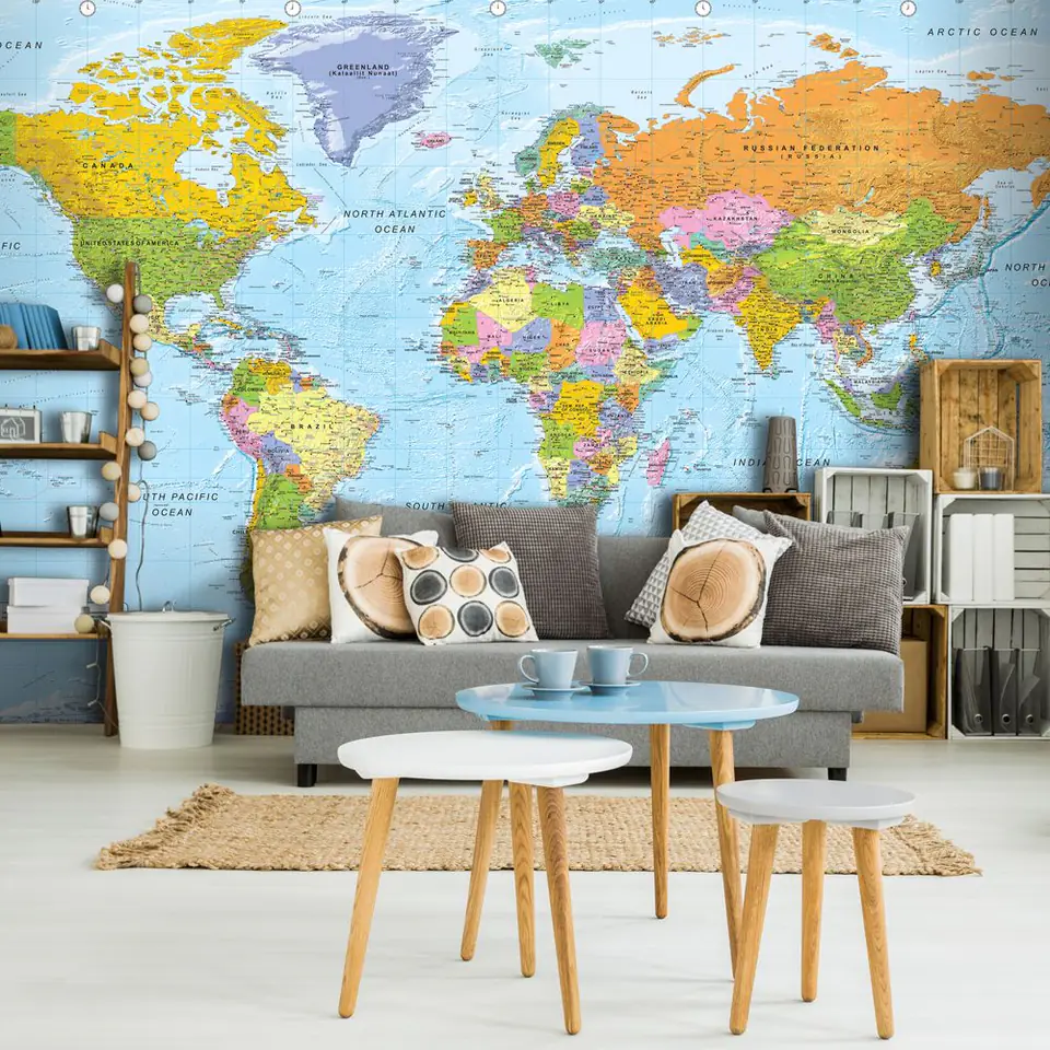 ⁨Wall mural - Orbis terrarum for office (size 400x250)⁩ at Wasserman.eu