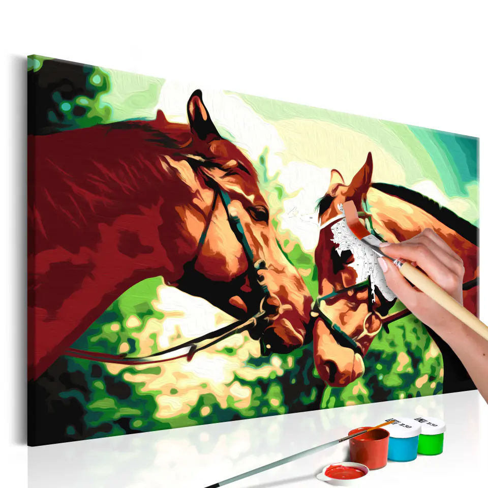 ⁨Self-painting - Coloring - Horses (size 60x40)⁩ at Wasserman.eu