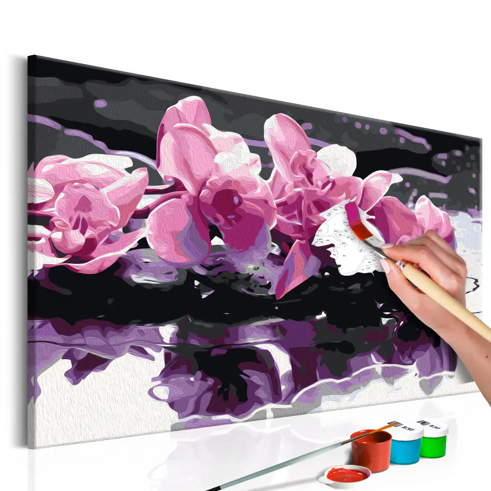 ⁨Self-painting - Purple orchid (size 60x40)⁩ at Wasserman.eu