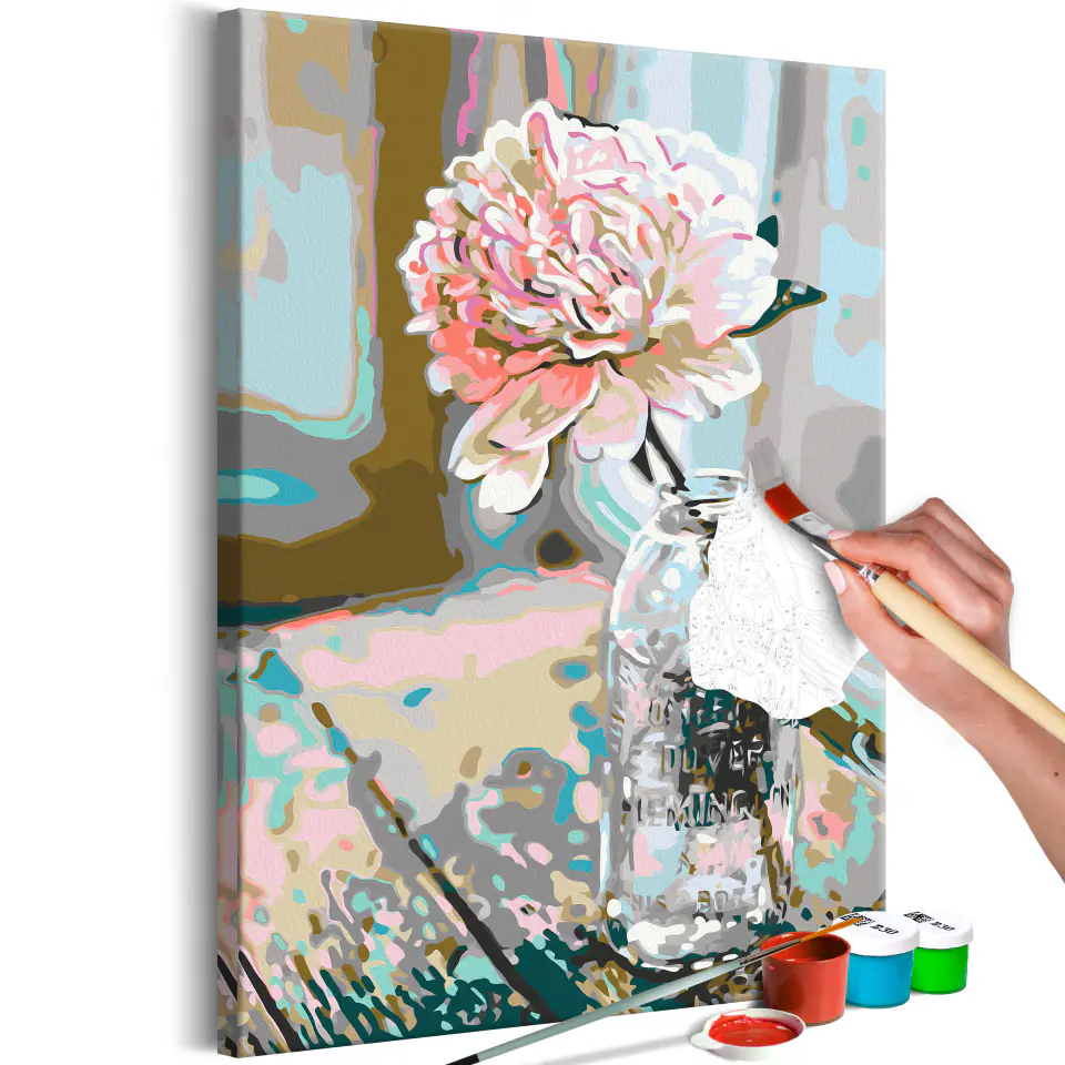 ⁨Self-painting - Peonies by the window (size 40x60)⁩ at Wasserman.eu