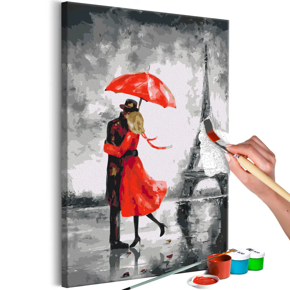 ⁨Obraz do samodzielnego malowania - Pod parasolką (rozmiar 40x60, wykończenie )⁩ w sklepie Wasserman.eu
