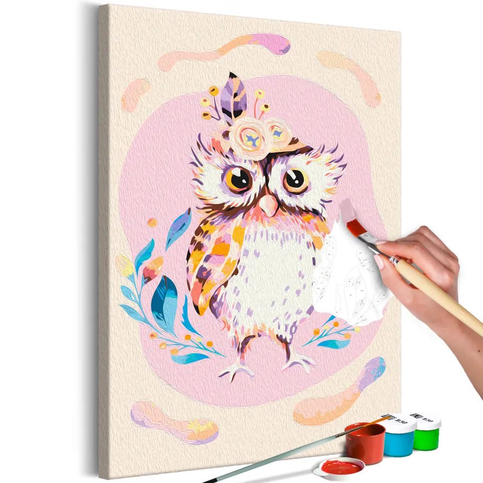 ⁨Self-painting - Owl chic (size 40x60)⁩ at Wasserman.eu