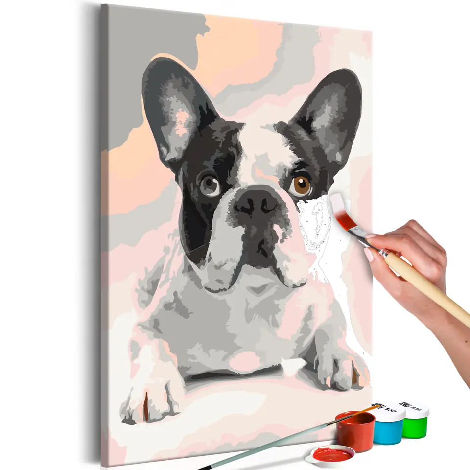 ⁨Self-painting - French Bulldog (size 40x60)⁩ at Wasserman.eu