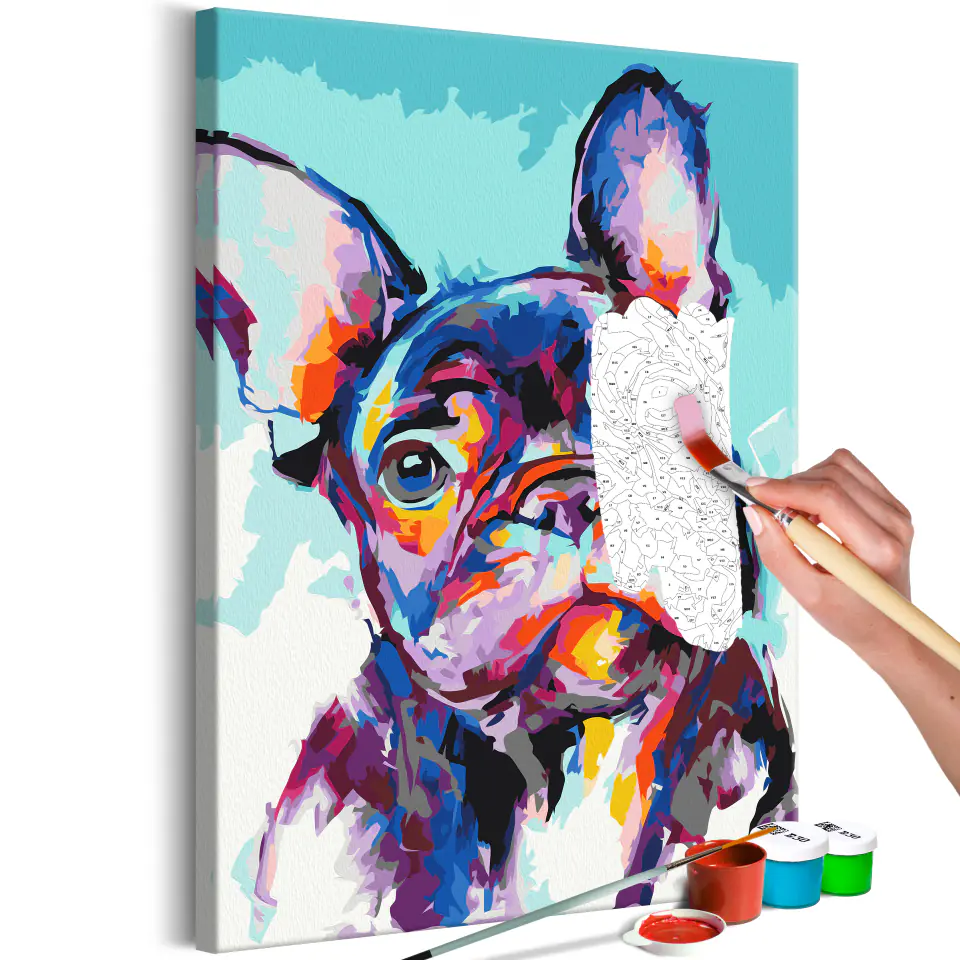 ⁨Self-painting - Portrait of a bulldog (size 40x60)⁩ at Wasserman.eu