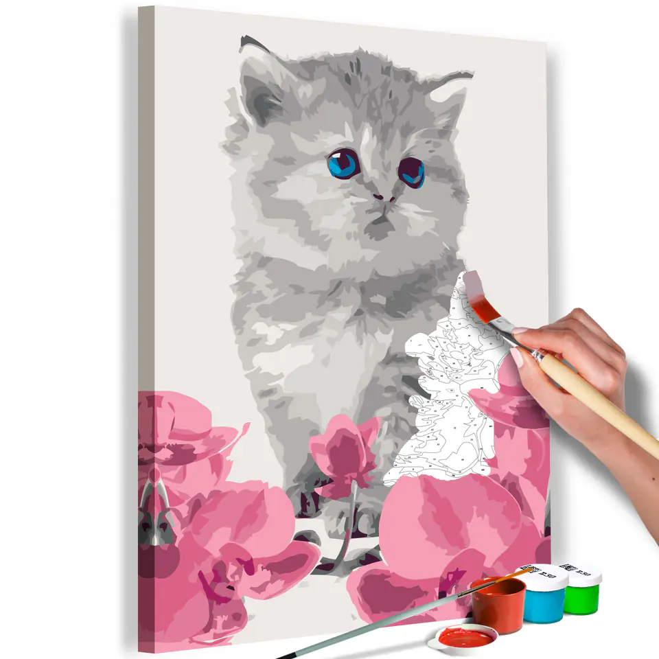 ⁨Self-painting - Kitten (size 40x60)⁩ at Wasserman.eu