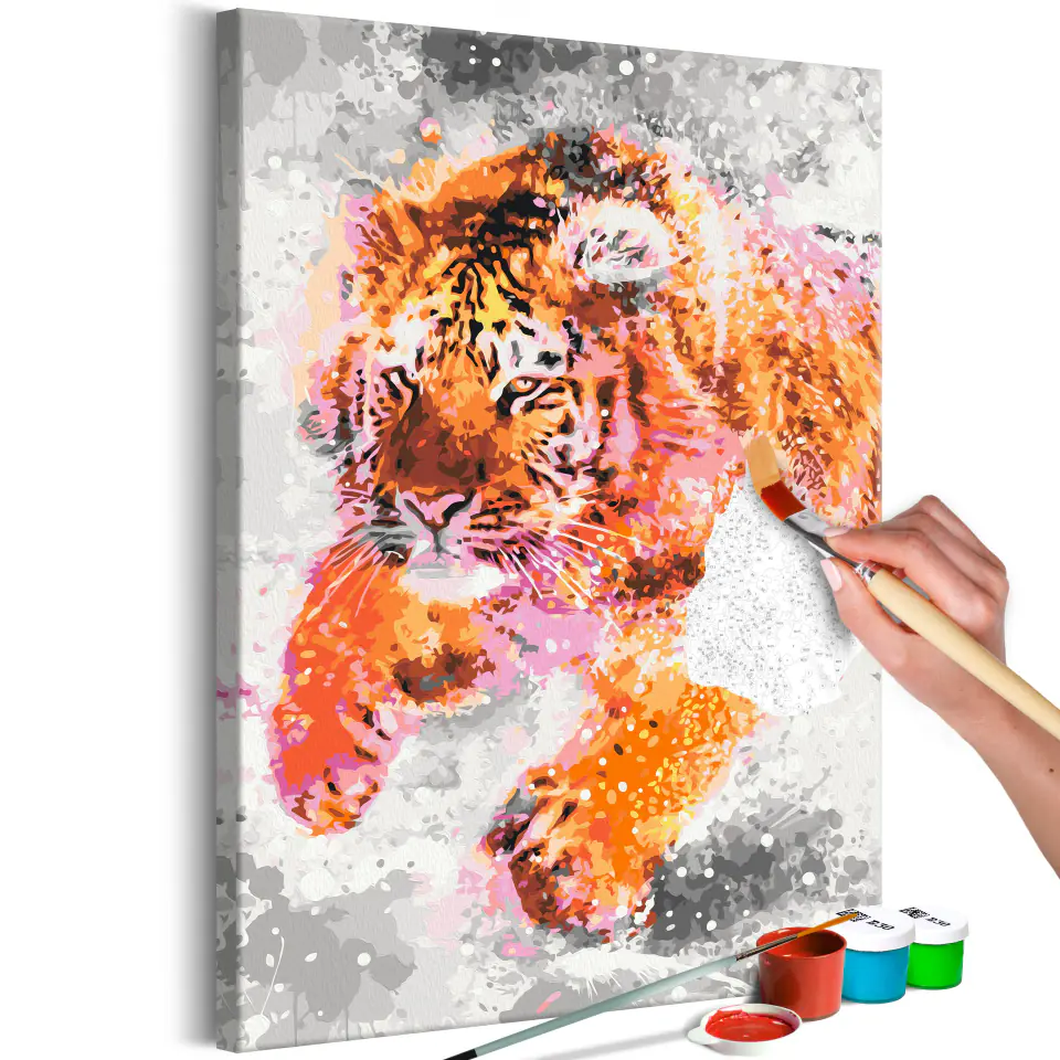 ⁨Self-painting - Running tiger (size 40x60)⁩ at Wasserman.eu