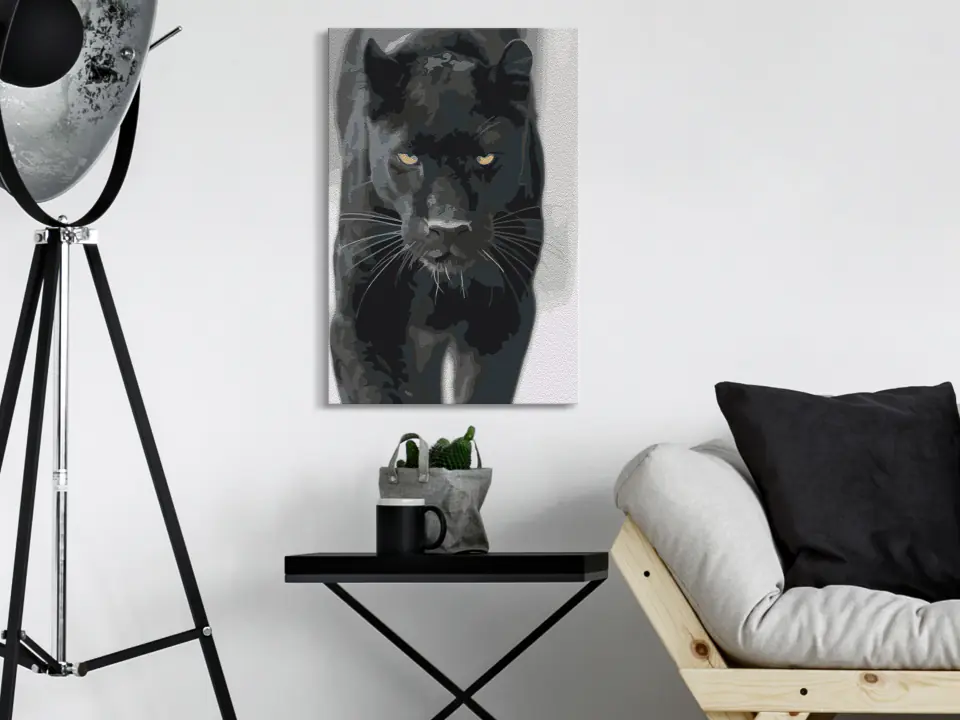 ⁨Self-painting - Black panther (size 40x60)⁩ at Wasserman.eu