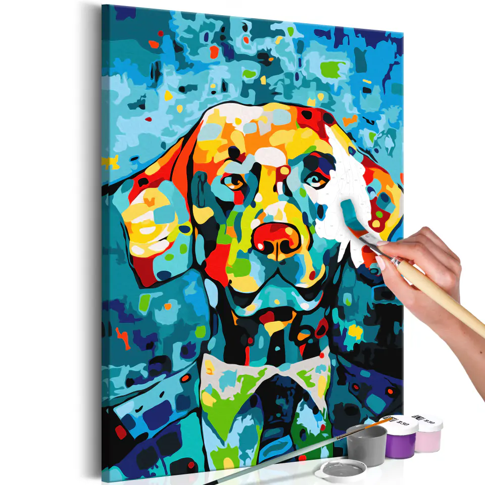 ⁨Self-painting - Dog (portrait) (size 40x60)⁩ at Wasserman.eu