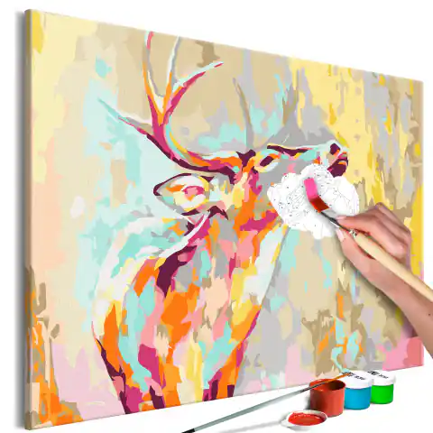 ⁨Self-painting - Proud deer (size 60x40)⁩ at Wasserman.eu